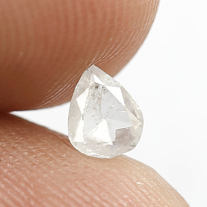 5 MM Natural Fancy White Color Diamond 0.28 CT Loose Natural Pear Shape Diamond Salt and Pepper Diamond For Unique Wedding Jewelry