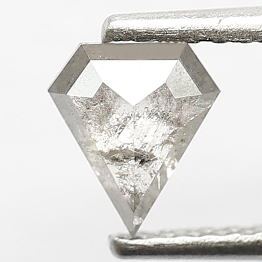 0.41 CT Natural Grey Black Color Pentagon Shape Diamond 5.9 MM Ethically Sourced Salt and Pepper Diamond Wedding Ring