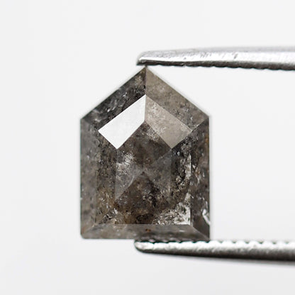 1.50 CT Geometric cut Salt and Pepper Diamond, Natural Gray Black Loose Earth Mined Diamond For Custom Pendant