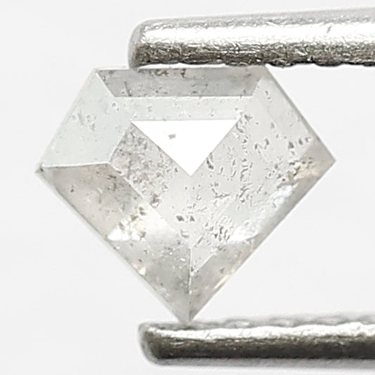 0.38 CT Fancy Translucent Grey Black Color Diamond 4.6 MM Pentagon Shape Diamond Loose Natural Salt and Pepper Diamond