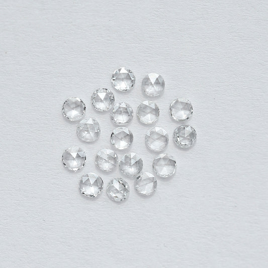 1.00 CT Natural Round Rose Cut Diamonds, 2.50 x 2.50 MM FG VS Ethical Loose Diamond Lot for Jewelry Making