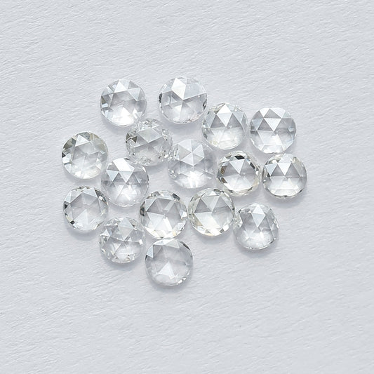 1.07 CT Round Shape Rose Cut Diamond Lot, 16 PCS Natural Loose Conflict Free Diamonds for Wedding Ring