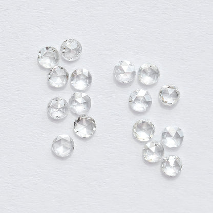 1.07 CT Round Shape Rose Cut Diamond Lot, 16 PCS Natural Loose Conflict Free Diamonds for Wedding Ring