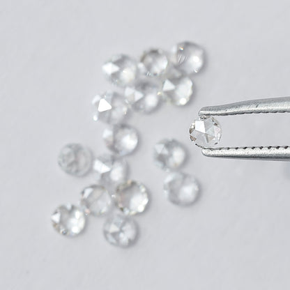 1.07 CT Round Shape Rose Cut Diamond Lot, 16 PCS Natural Loose Conflict Free Diamonds for Wedding Ring