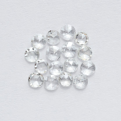1.07 CT Round Shape Rose Cut Diamond Lot, 16 PCS Natural Loose Conflict Free Diamonds for Wedding Ring