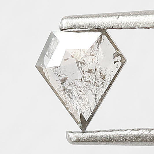 0.35 CT Pentagon Shape Diamond 5.90 MM Translucent Grey Black Color Ethically Sourced  Loose Natural Salt and Pepper Diamond