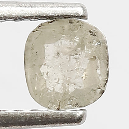 0.46 CT Fancy Misty White Color Diamond Loose Natural 4.5 MM Cushion Shape Diamond Earth Mined Rustic Salt and Pepper Diamond