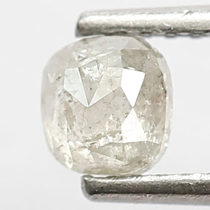0.46 CT Fancy Misty White Color Diamond Loose Natural 4.5 MM Cushion Shape Diamond Earth Mined Rustic Salt and Pepper Diamond