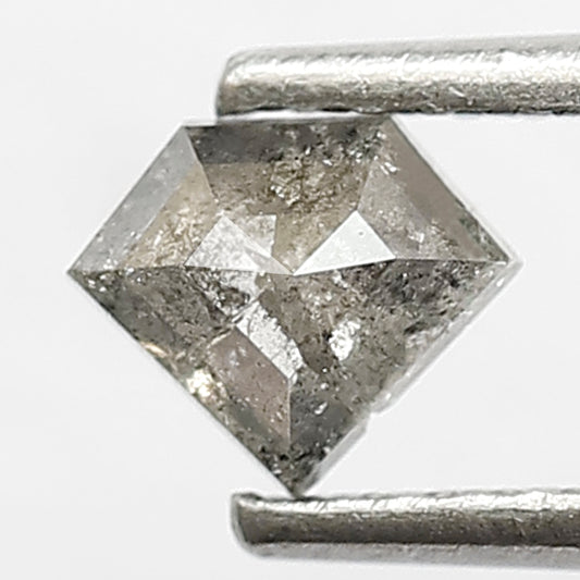 4.50 MM Loose Natural Pentagon Shape Diamond 0.45 CT Natural Grey Black Color Salt and Pepper Diamond Vintage Design Pendant