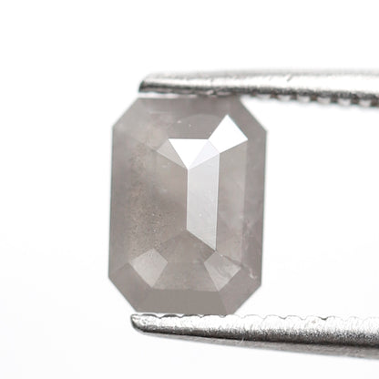 0.78 CT Natural Emerald cut Salt and Pepper Diamond, 6.90 x 4.90 mm Loose Grayish Earth Mined Diamond