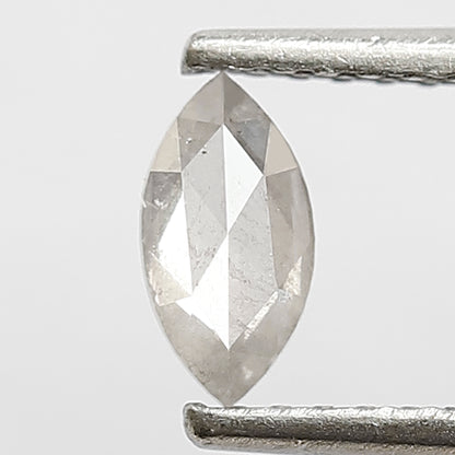 0.28 CT Milky White Color Diamond Conflict Free 6 MM Marquise Shape Loose Natural Salt and Pepper Diamond Proposal Ring