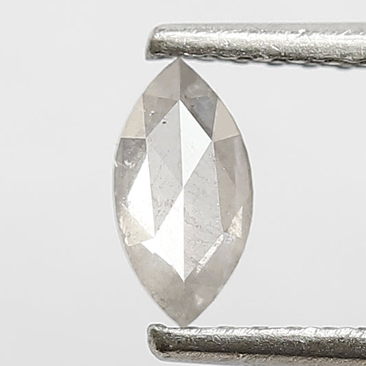 0.28 CT Milky White Color Diamond Conflict Free 6 MM Marquise Shape Loose Natural Salt and Pepper Diamond Proposal Ring