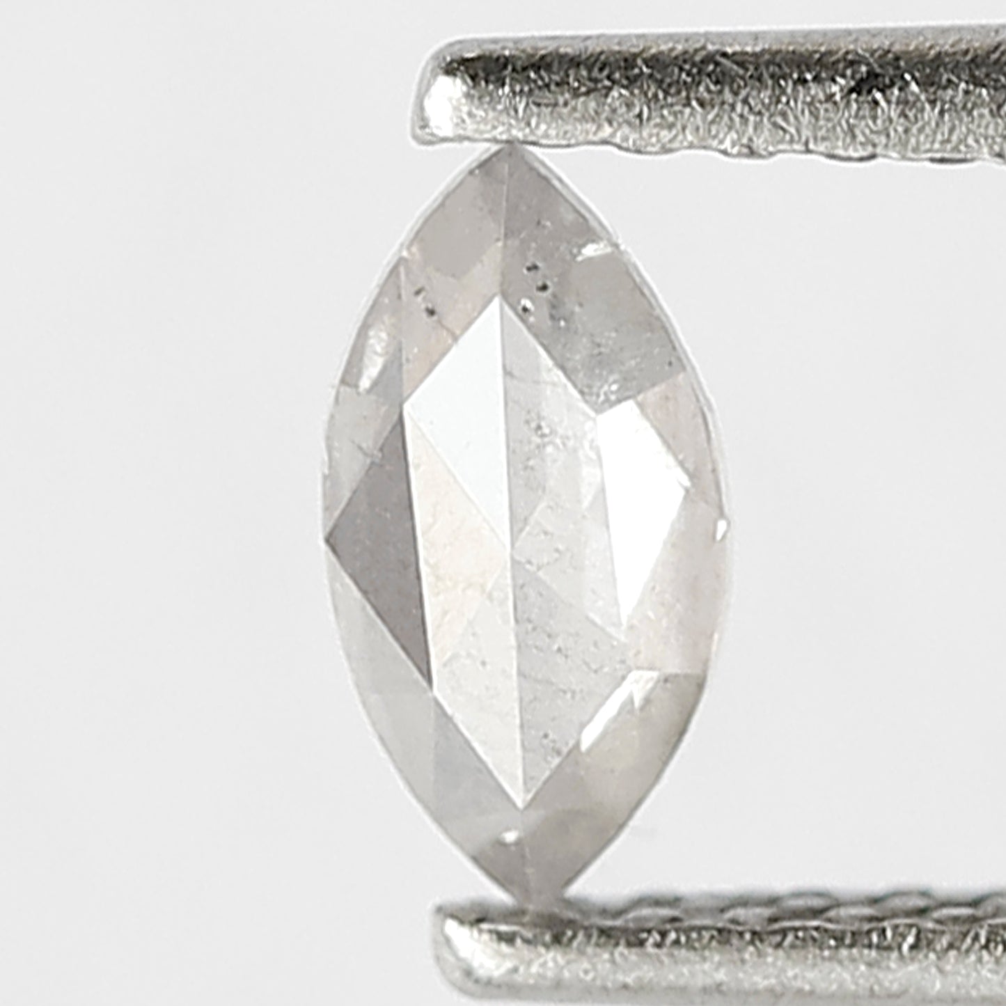 0.28 CT Milky White Color Diamond Conflict Free 6 MM Marquise Shape Loose Natural Salt and Pepper Diamond Proposal Ring