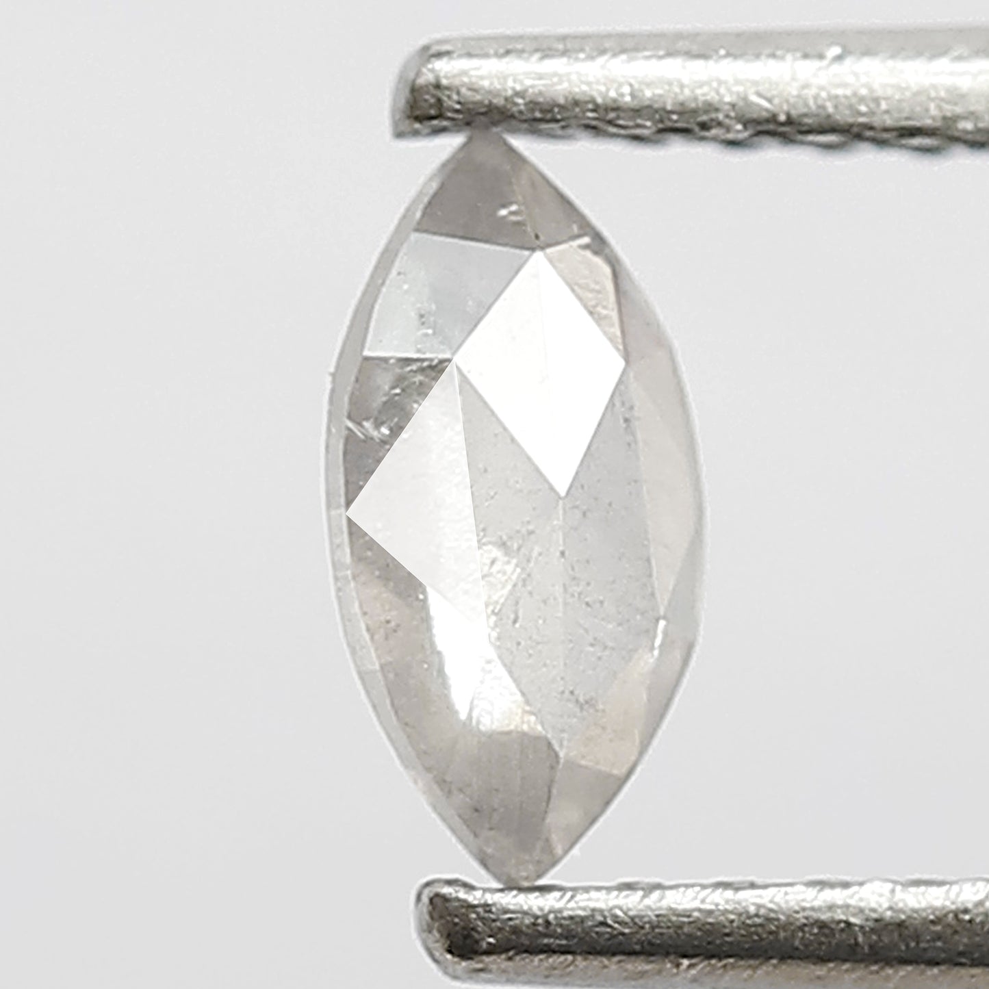 0.28 CT Milky White Color Diamond Conflict Free 6 MM Marquise Shape Loose Natural Salt and Pepper Diamond Proposal Ring