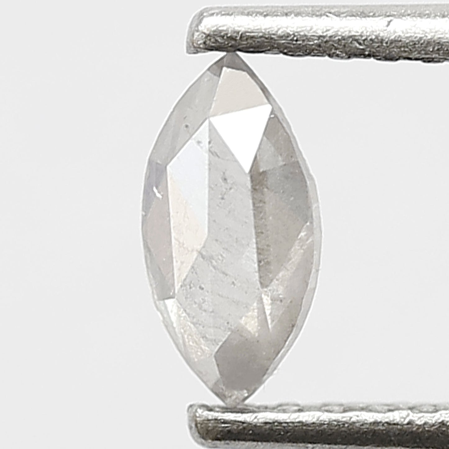 0.28 CT Milky White Color Diamond Conflict Free 6 MM Marquise Shape Loose Natural Salt and Pepper Diamond Proposal Ring
