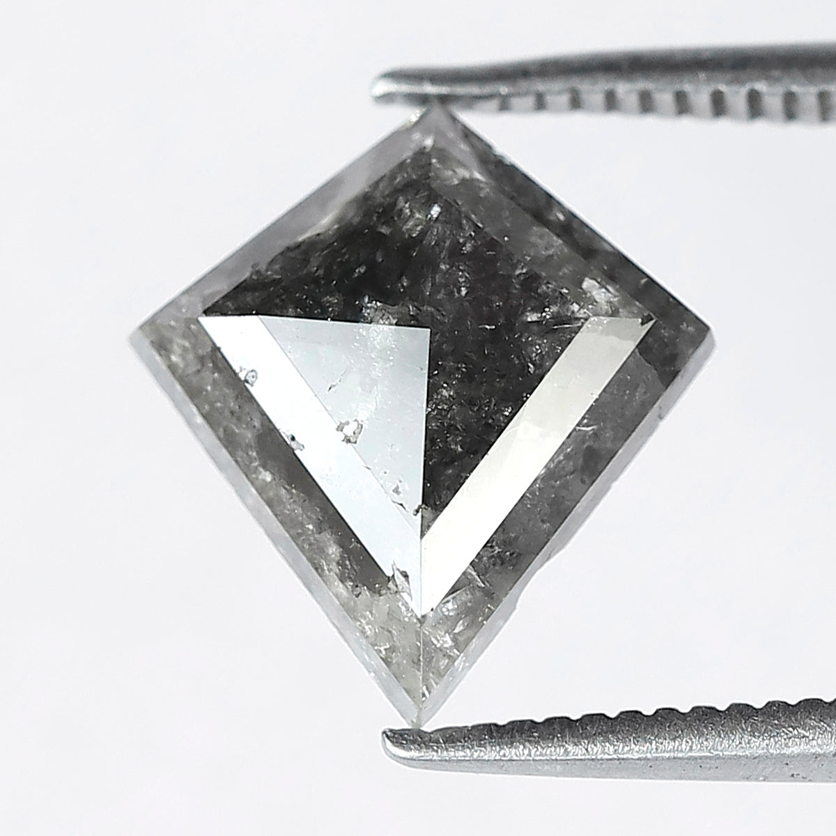 2.14 CT Kite Shape Salt and Pepper Diamond, Natural Gray Black Loose Conflict Free Diamond