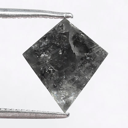 2.14 CT Kite Shape Salt and Pepper Diamond, Natural Gray Black Loose Conflict Free Diamond