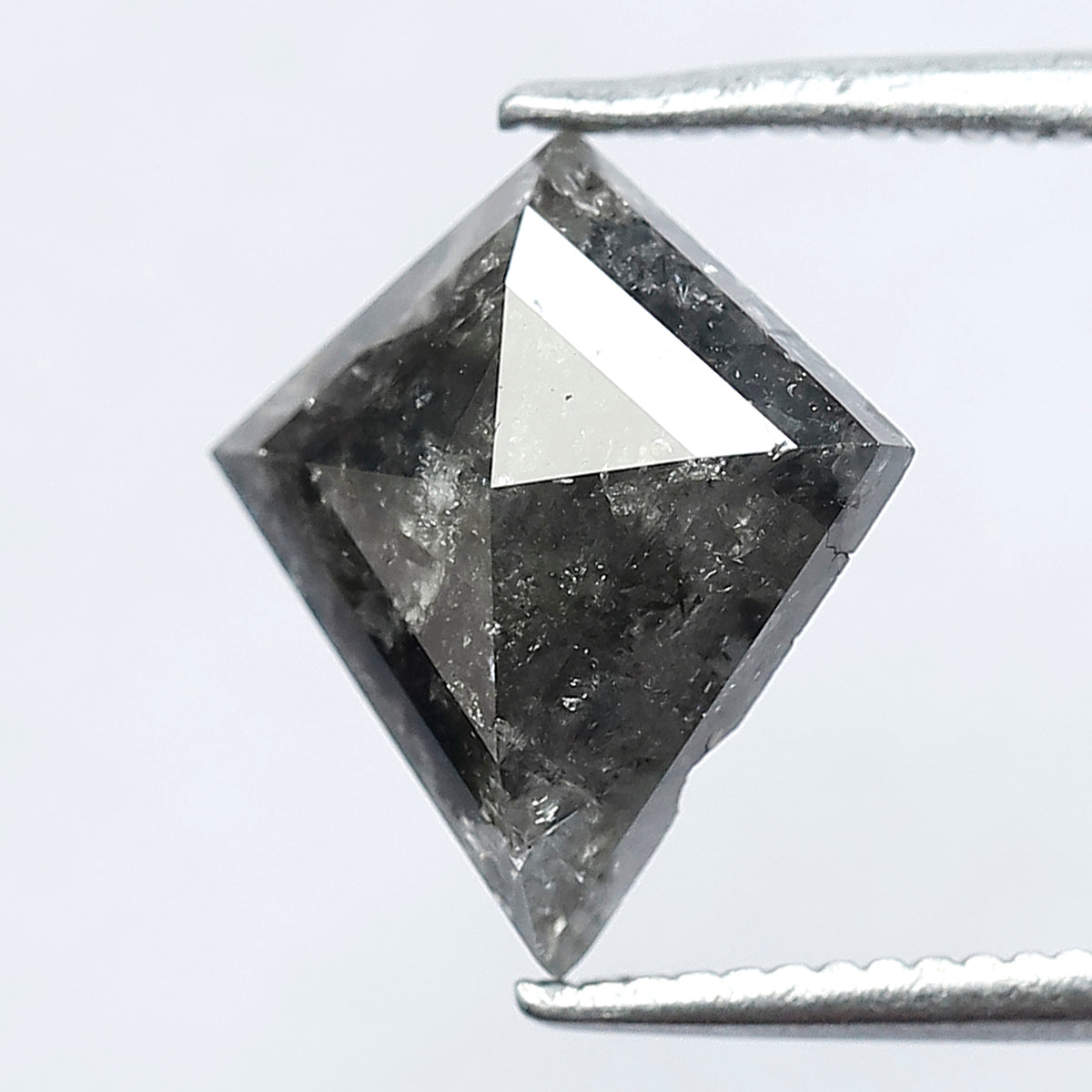 2.14 CT Kite Shape Salt and Pepper Diamond, Natural Gray Black Loose Conflict Free Diamond