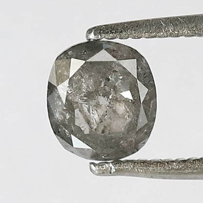 Natural Oval Shape 1.08 CT Loose Ethical Diamond, 6.00 mm Translucent Salt and Pepper Diamond For Promise Ring
