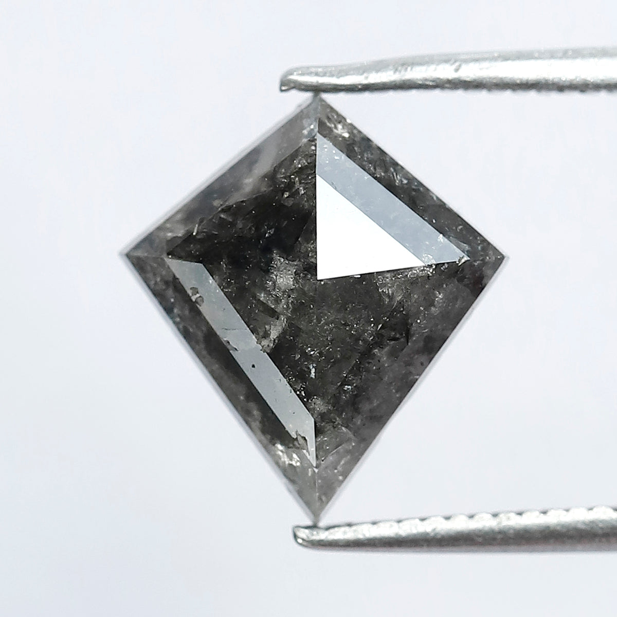2.14 CT Kite Shape Salt and Pepper Diamond, Natural Gray Black Loose Conflict Free Diamond