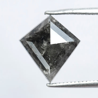 2.14 CT Kite Shape Salt and Pepper Diamond, Natural Gray Black Loose Conflict Free Diamond
