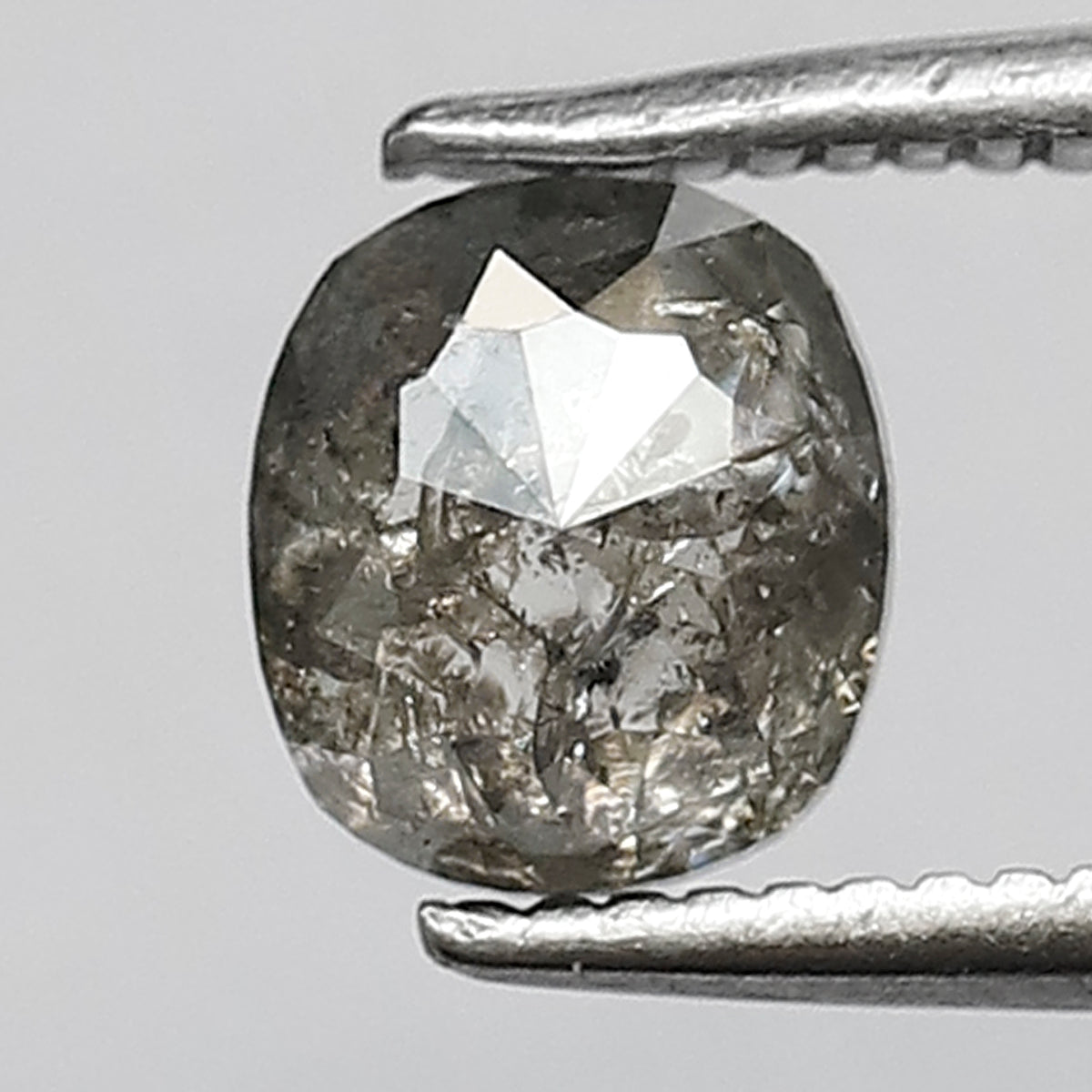Natural Oval Shape 1.08 CT Loose Ethical Diamond, 6.00 mm Translucent Salt and Pepper Diamond For Promise Ring