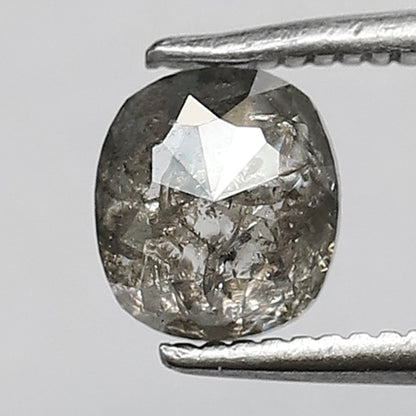 Natural Oval Shape 1.08 CT Loose Ethical Diamond, 6.00 mm Translucent Salt and Pepper Diamond For Promise Ring