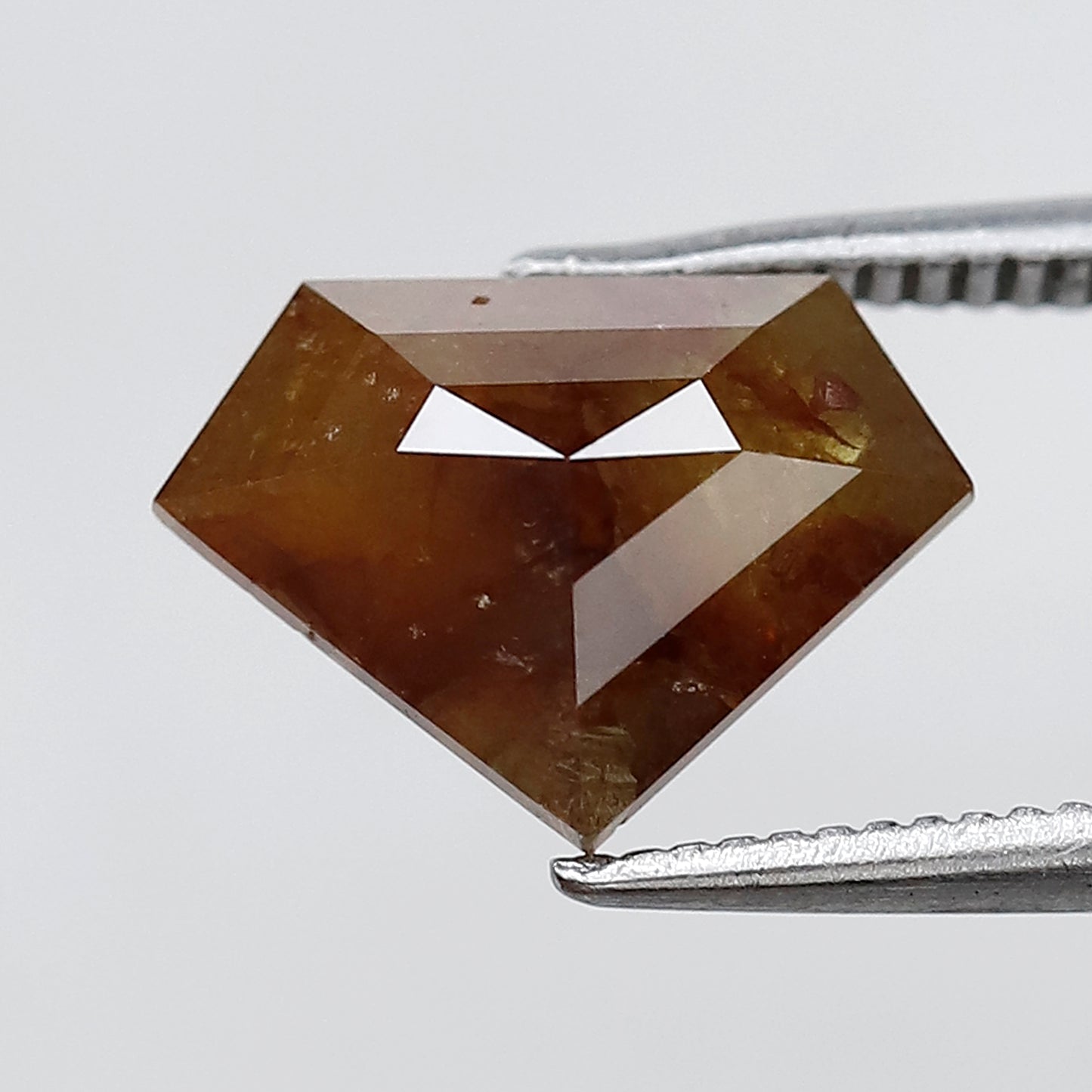 Pentagon 2.52 Ct Natural Reddish Brown Rustic Diamond | Conflict Free Loose Diamond for Pendant