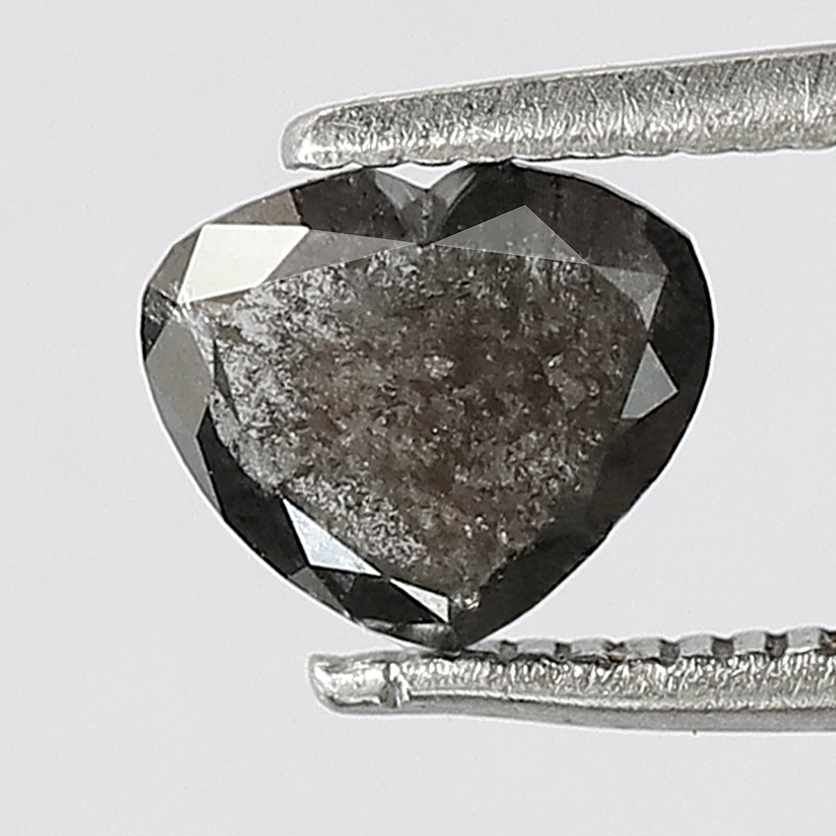 0.67 Carat Heart Shape Salt & Pepper Diamond | Gray Black Loose Natural Ethical Diamond | Unique Proposal Ring Stone