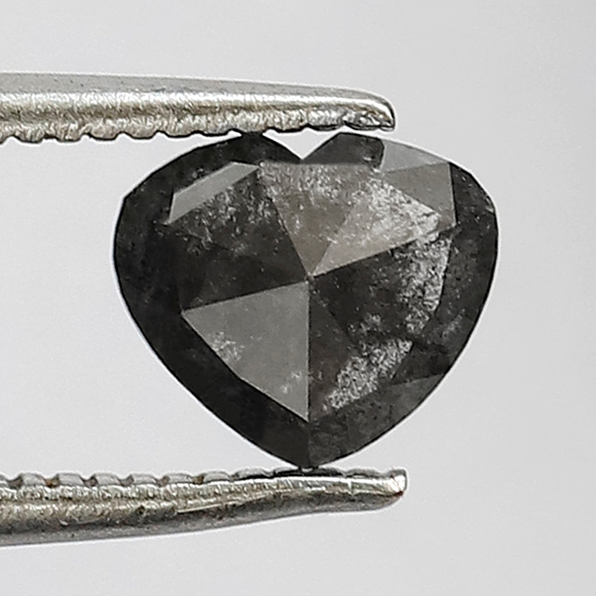 0.67 Carat Heart Shape Salt & Pepper Diamond | Gray Black Loose Natural Ethical Diamond | Unique Proposal Ring Stone