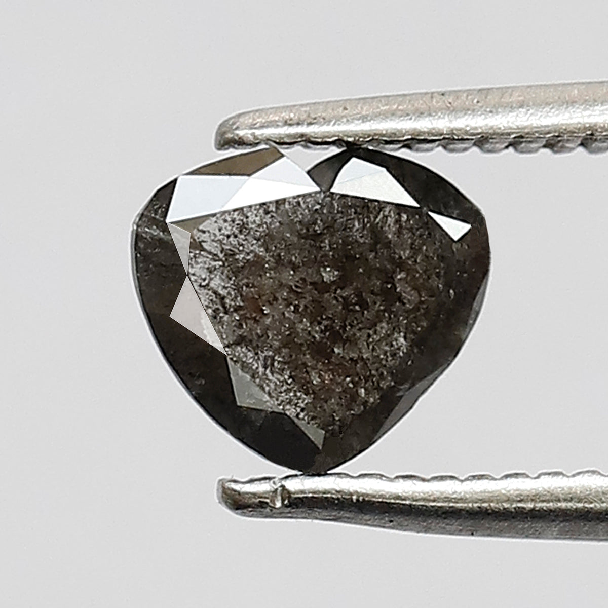 0.67 Carat Heart Shape Salt & Pepper Diamond | Gray Black Loose Natural Ethical Diamond | Unique Proposal Ring Stone