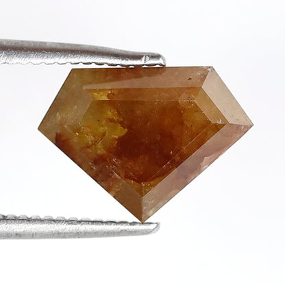 Pentagon 2.52 Ct Natural Reddish Brown Rustic Diamond | Conflict Free Loose Diamond for Pendant