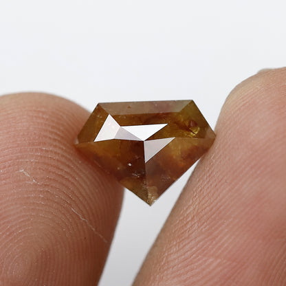 Pentagon 2.52 Ct Natural Reddish Brown Rustic Diamond | Conflict Free Loose Diamond for Pendant