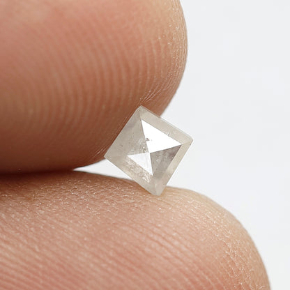 0.38 CT Natural Loose Misty White Color Kite Shape Diamond 5 MM Salt and Pepper Diamond Custom Bridal jewelry