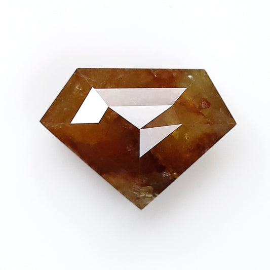 Pentagon 2.52 Ct Natural Reddish Brown Rustic Diamond | Conflict Free Loose Diamond for Pendant