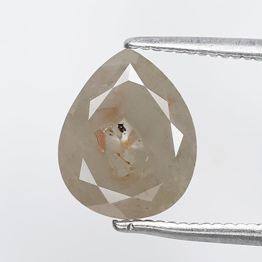 2.49 Ct Pear Cut Grayish Rustic Diamond | Natural Conflict Free Loose Diamond for Jewelry