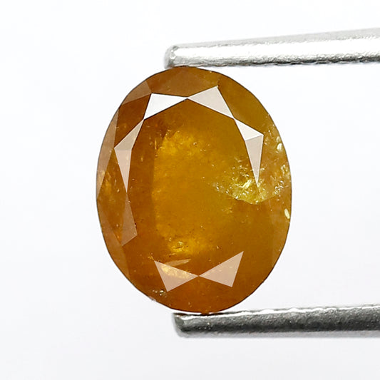 1.71 Ct Oval Yellowish Translucent Diamond | 7.90 mm Natural Earth Mined Rustic Loose Diamond