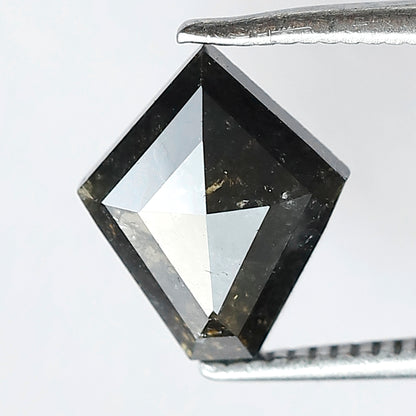 1.72 CT Kite Salt and Pepper Loose Diamond, Natural Gray Black Earth Mined Diamond for Custom Pendant