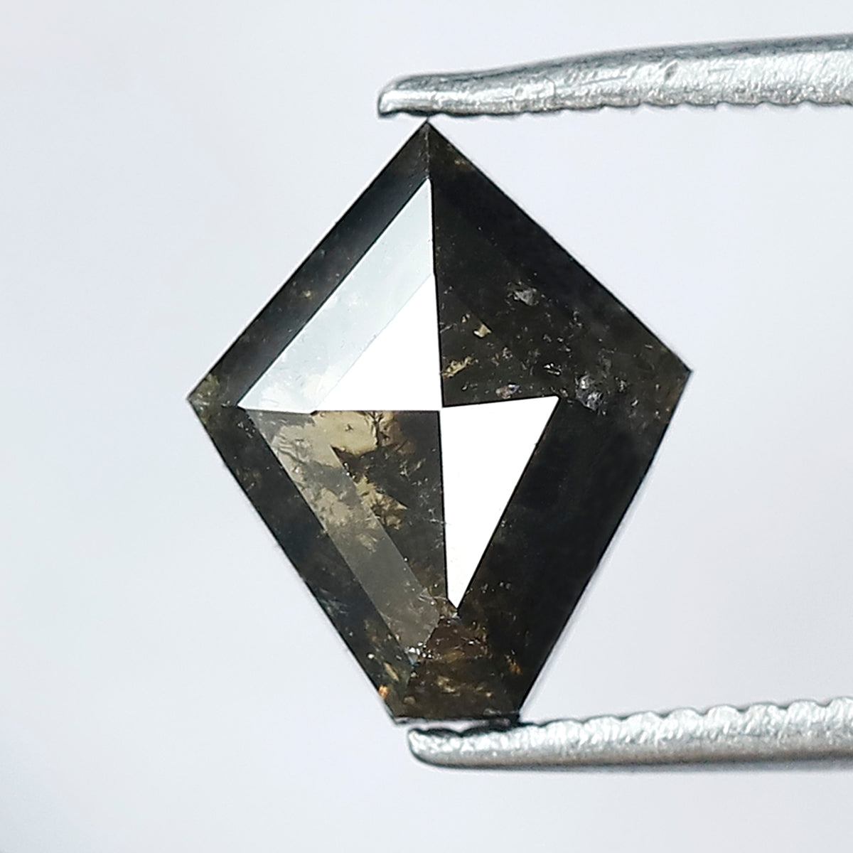1.72 CT Kite Salt and Pepper Loose Diamond, Natural Gray Black Earth Mined Diamond for Custom Pendant