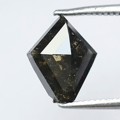 1.72 CT Kite Salt and Pepper Loose Diamond, Natural Gray Black Earth Mined Diamond for Custom Pendant