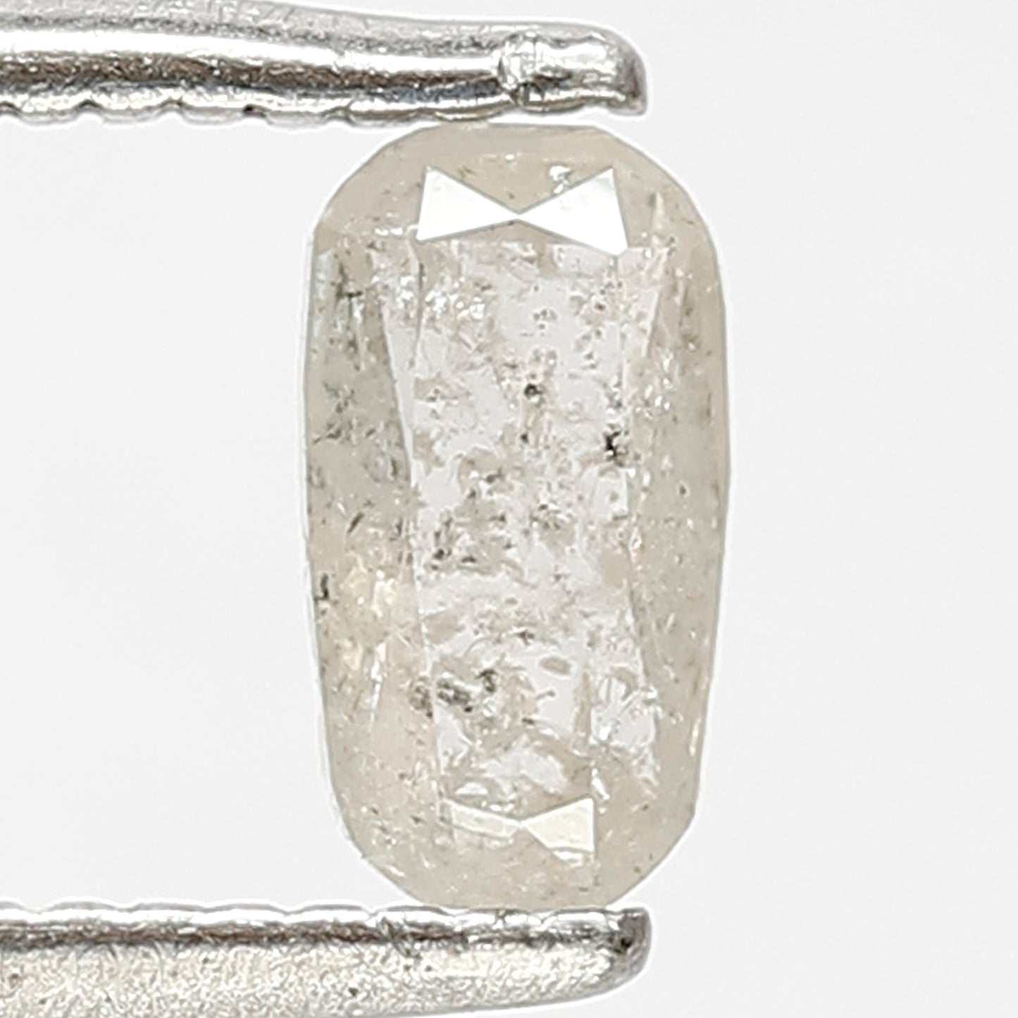 0.42 CT Natural Loose 6 MM Translucent White Color Salt And Pepper Diamond Custom Wedding Ring