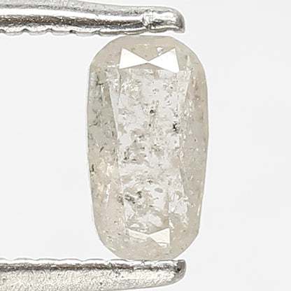 0.42 CT Natural Loose 6 MM Translucent White Color Salt And Pepper Diamond Custom Wedding Ring