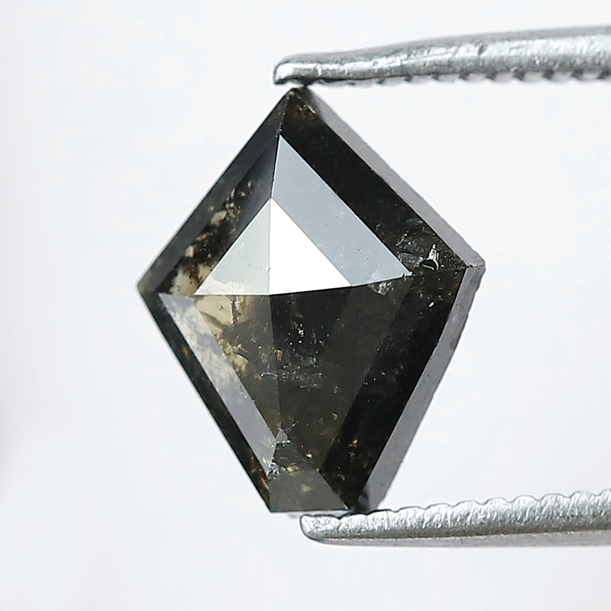 1.72 CT Kite Salt and Pepper Loose Diamond, Natural Gray Black Earth Mined Diamond for Custom Pendant