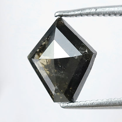 1.72 CT Kite Salt and Pepper Loose Diamond, Natural Gray Black Earth Mined Diamond for Custom Pendant