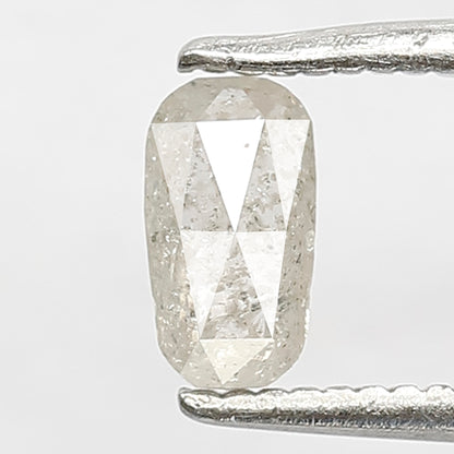 0.42 CT Natural Loose 6 MM Translucent White Color Salt And Pepper Diamond Custom Wedding Ring