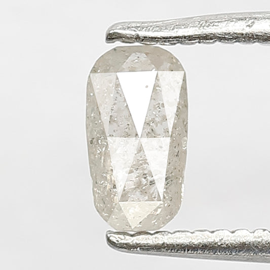 0.42 CT Natural Loose 6 MM Translucent White Color Salt And Pepper Diamond Custom Wedding Ring