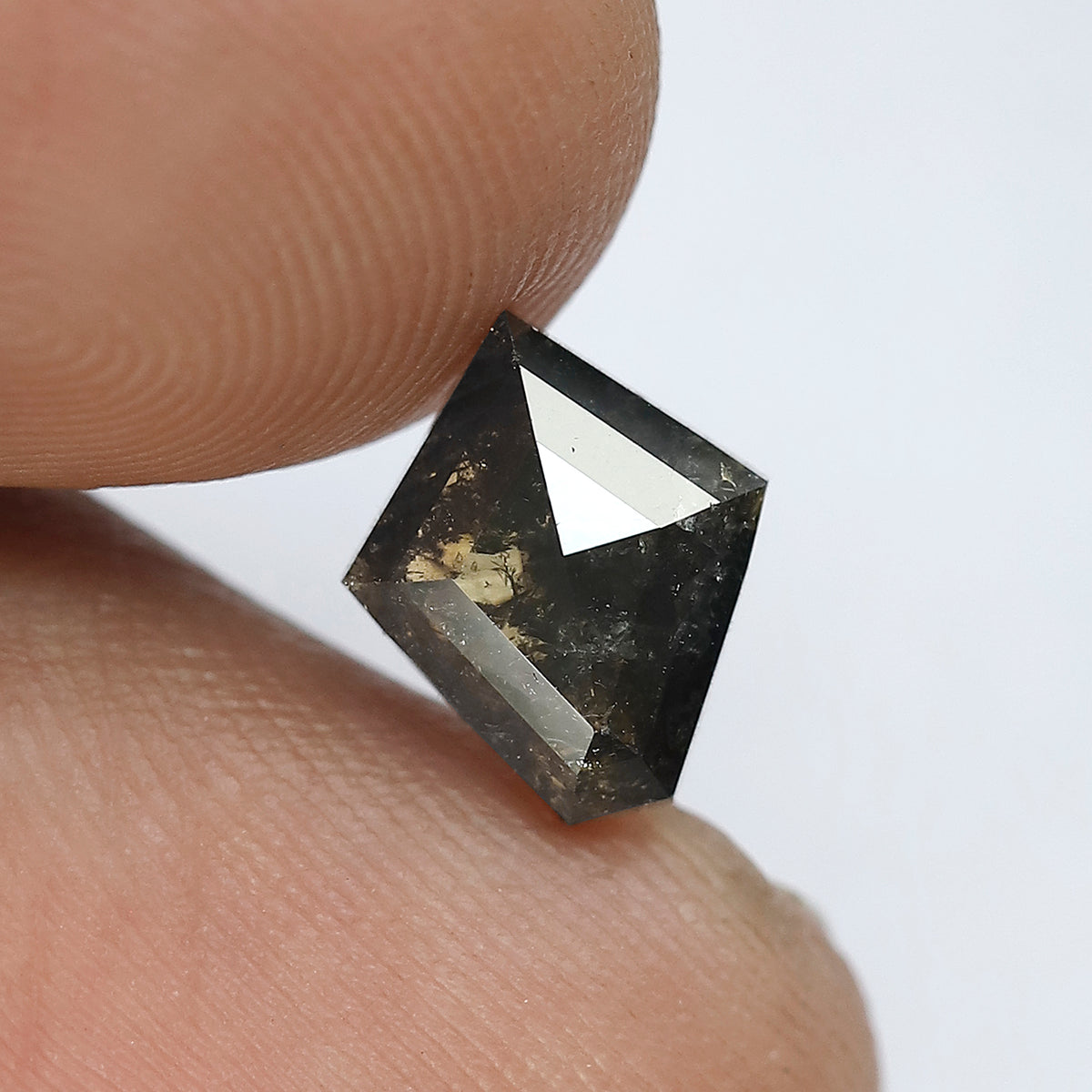 1.72 CT Kite Salt and Pepper Loose Diamond, Natural Gray Black Earth Mined Diamond for Custom Pendant