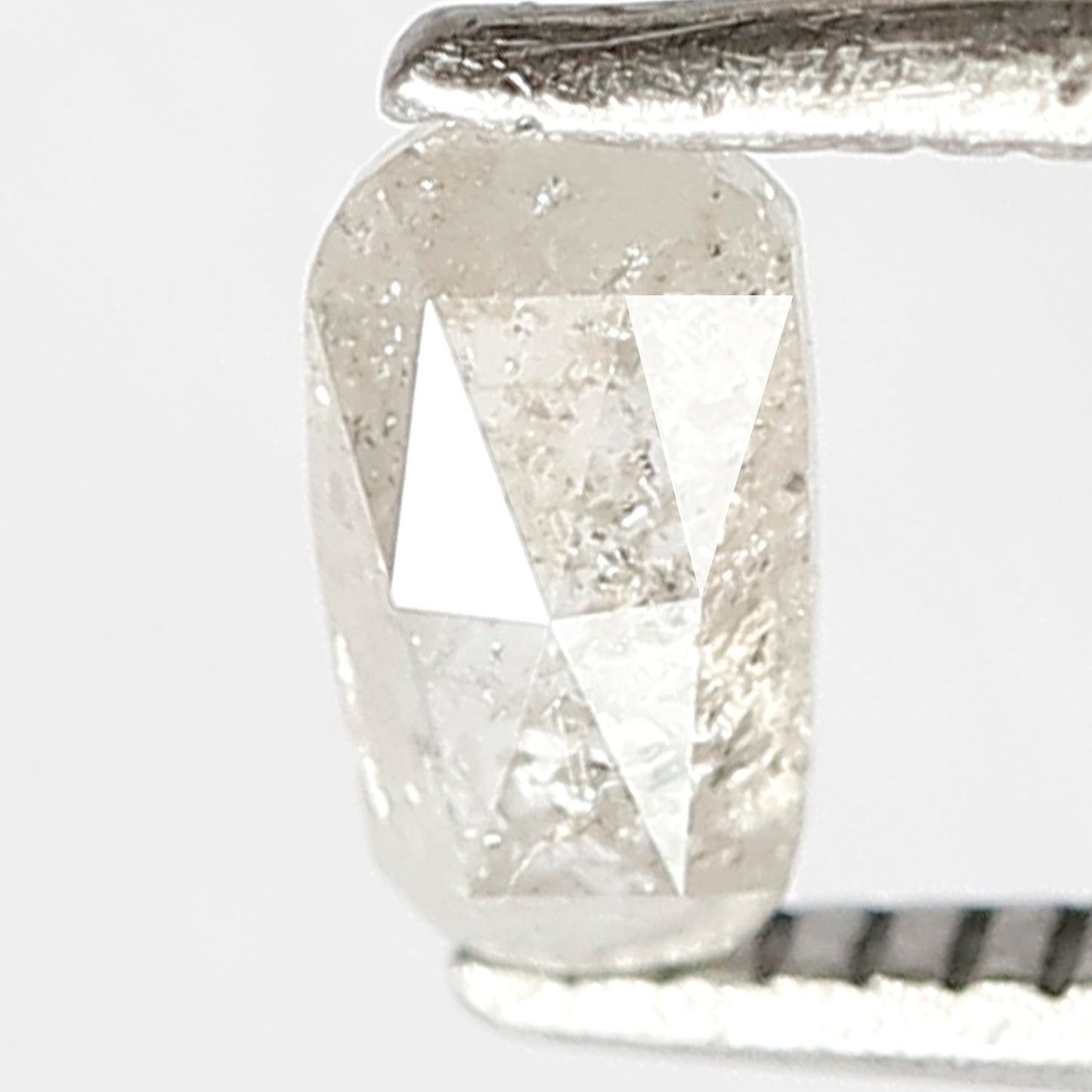 0.42 CT Natural Loose 6 MM Translucent White Color Salt And Pepper Diamond Custom Wedding Ring