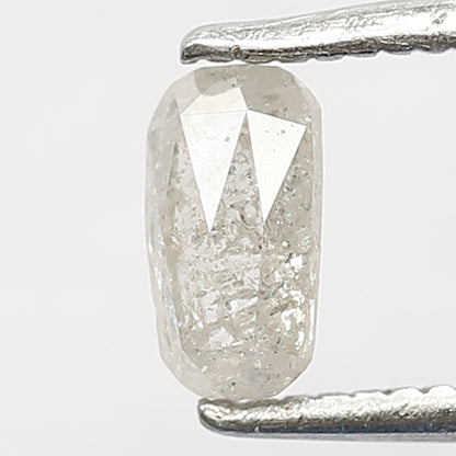 0.42 CT Natural Loose 6 MM Translucent White Color Salt And Pepper Diamond Custom Wedding Ring