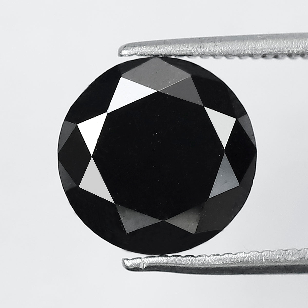 9.80 mm Round Brilliant Cut Black Diamond | 4.28 Ct Natural Treated Loose Diamond for Custom Engagement Ring